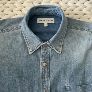 Denim Forum 80s Comfy Denim Shirt Size M